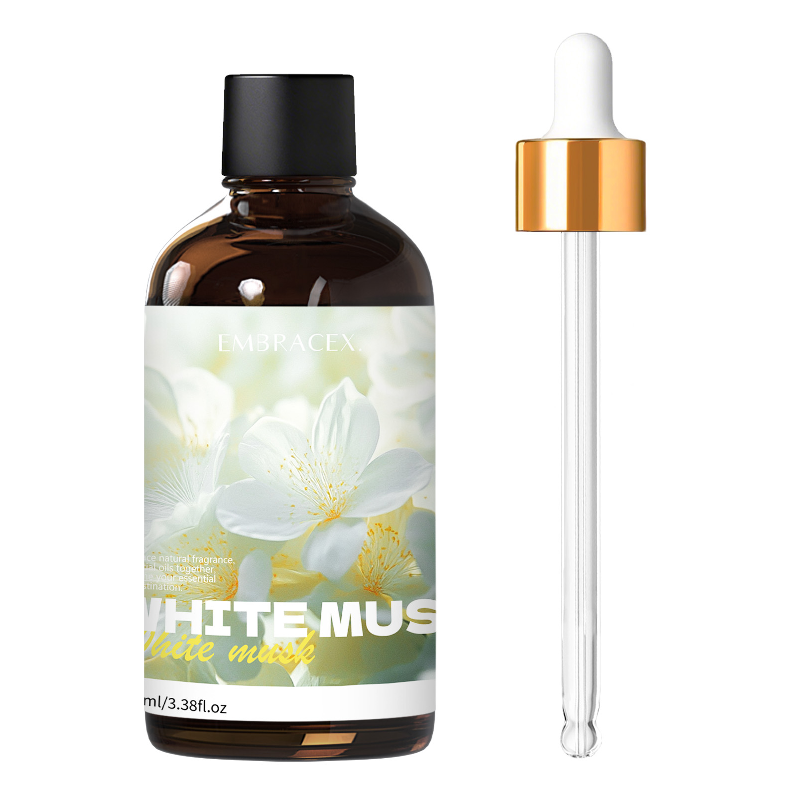Candle Making Supplies Fragrance Oils - 100ml ホワイトムスクフレグランスオイル ディフューザー、車用アクセサリー、DIYプロジェクト、キャンドル作り用、長持ちする香り、ギフト