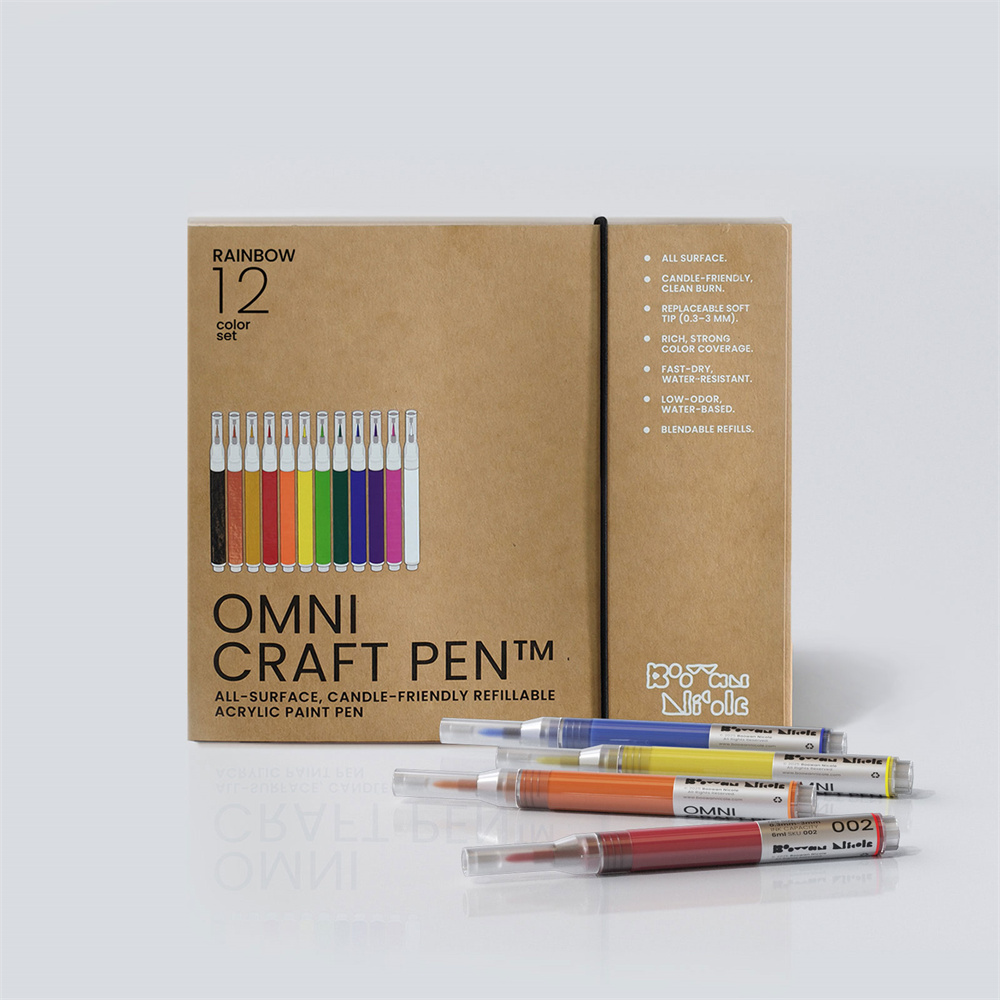 Candle Glass Supplies - Boowan ニコール オムニクラフト ペン アクリルペイントマーカー キャンドル
