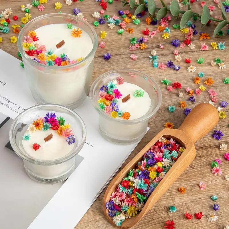 Candle Supplies Bulk - ワックス成形、キャンドル装飾用のカラフルな花、混合樹脂工芸品、DIY装飾、季節のアートプロジェクトに最適