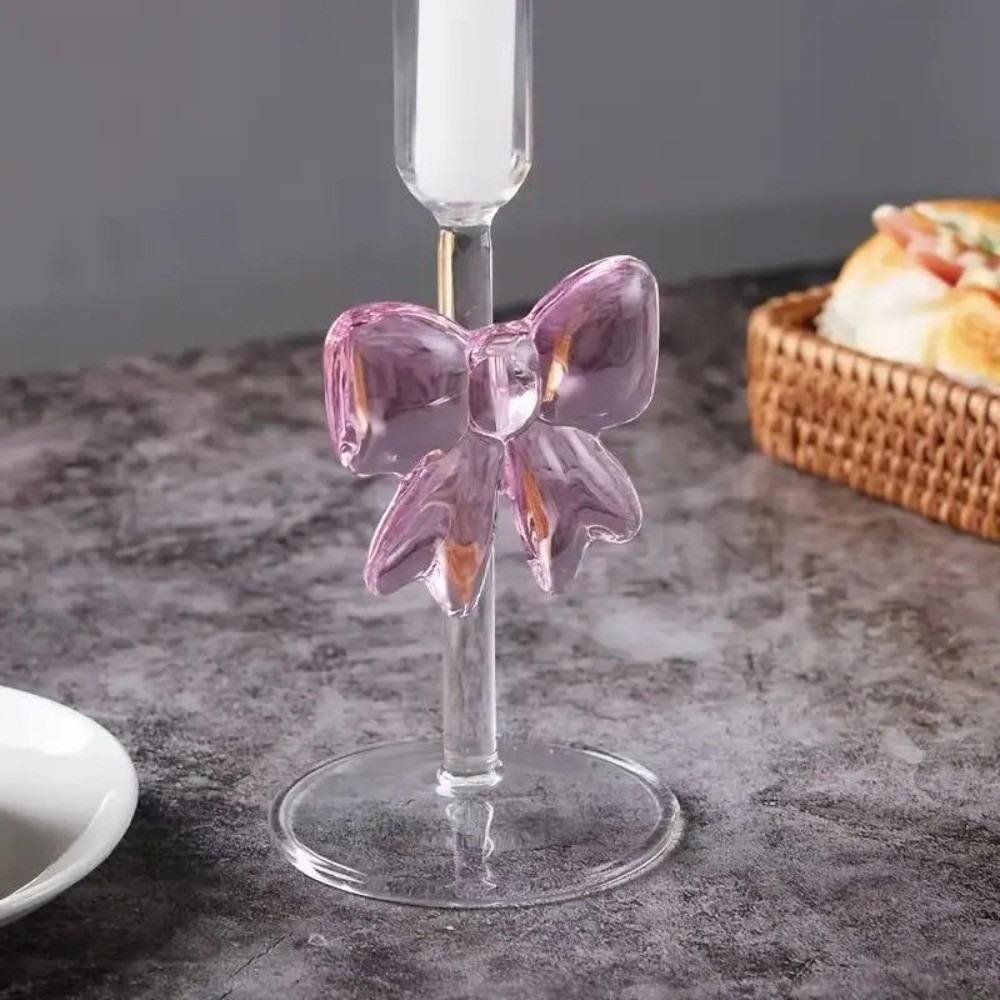 Candle Glass Supplies - クリアボウキャンドルホルダー背の高いガラス製パーティー用品キャンドルスティックホルダーテーブルデコレーションパーティーデコレーションキャンドルライトディナープロップス