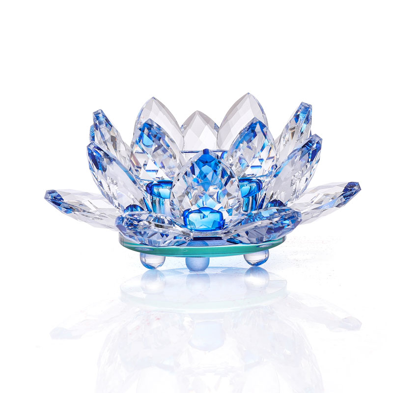 手作りクリスタル蓮の花の燭台ガラスティーライトキャンドルホル - Candle Glass Supplies のレビューと価格