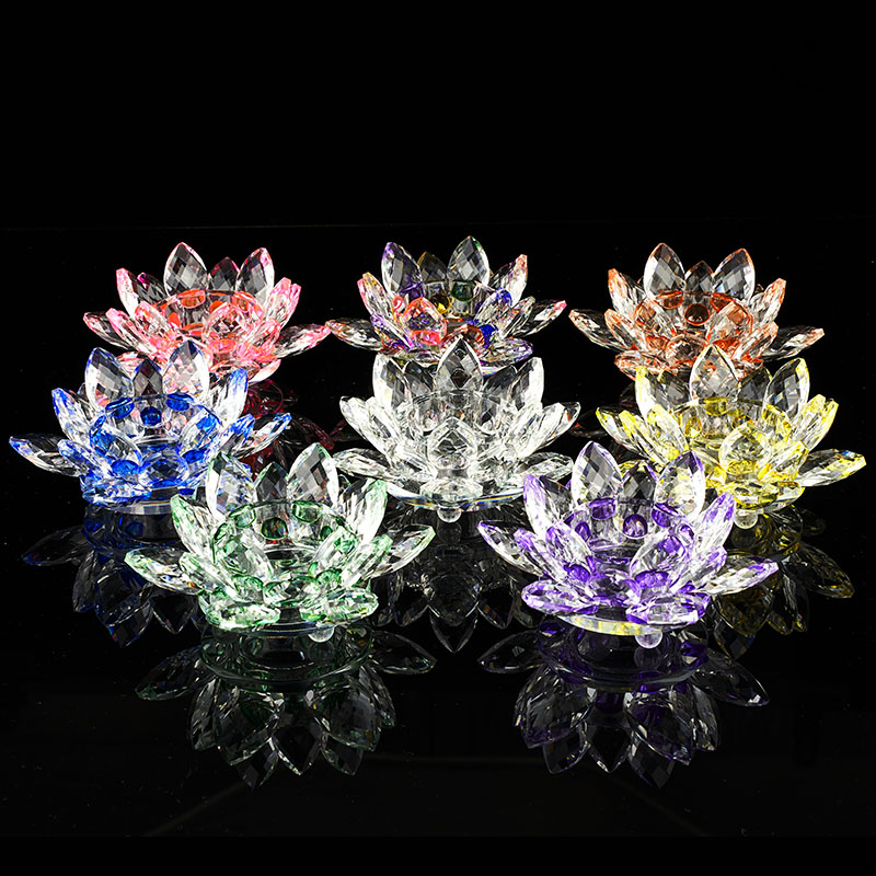 手作りクリスタル蓮の花の燭台ガラスティーライトキャンドルホル - Candle Glass Supplies のレビューと価格