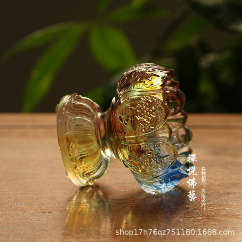 ガラス製富蓮八吉祥キャンドルホルダー仏具タングステンオイルラ - Candle Glass Supplies のレビューと価格