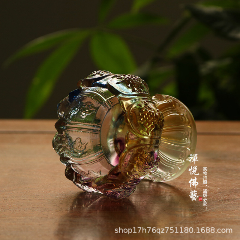 ガラス製富蓮八吉祥キャンドルホルダー仏具タングステンオイルラ - Candle Glass Supplies のレビューと価格