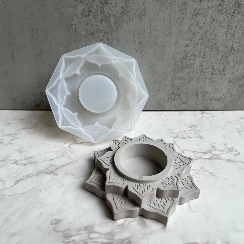 コンクリートキャンドルジャーシリコーン型ラウンドロータスキャ - Candle Supplies Jars のレビューと価格