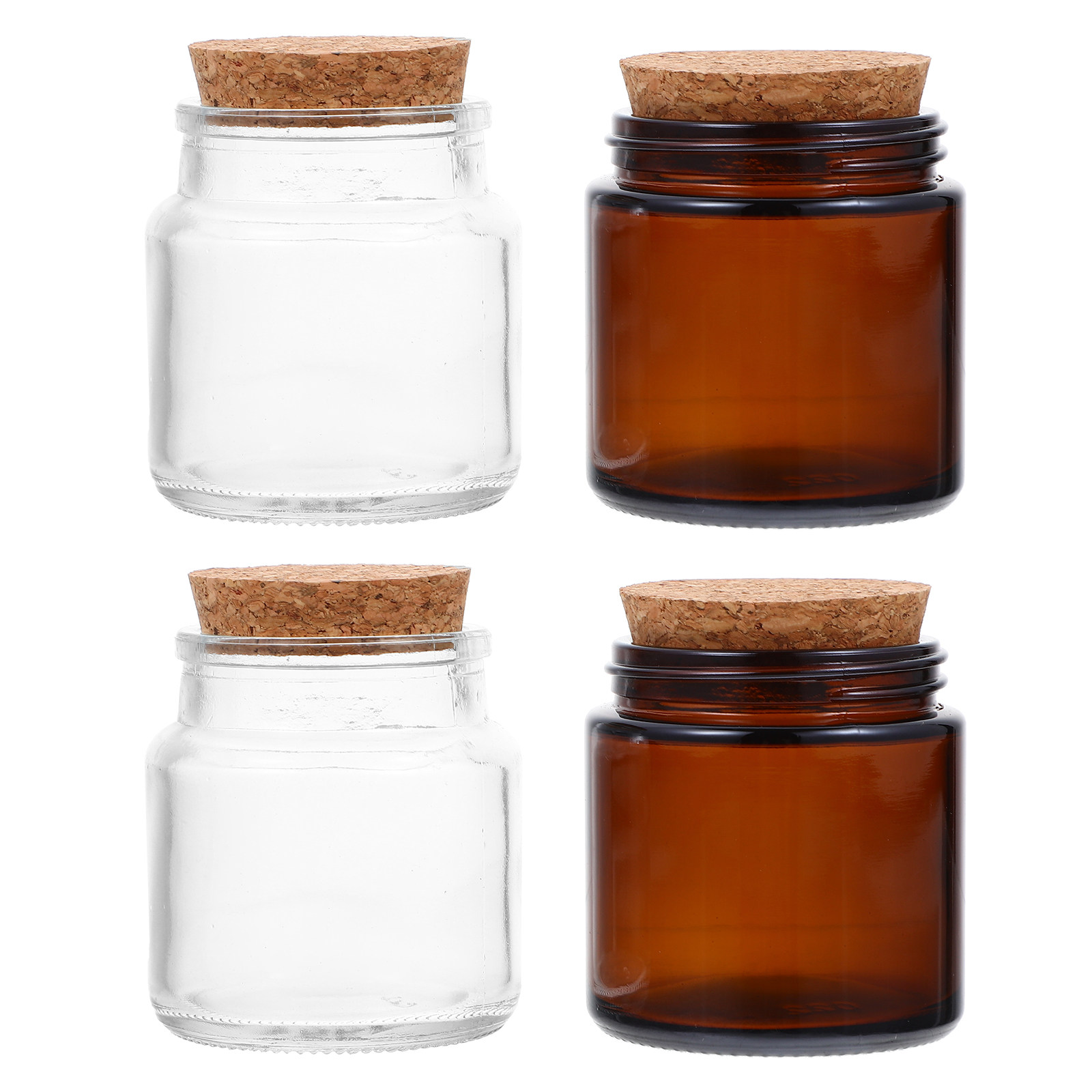 キャンドル作り用のガラス瓶4個セット。木製の蓋付きで、香りを - Candle Glass Supplies のレビューと価格