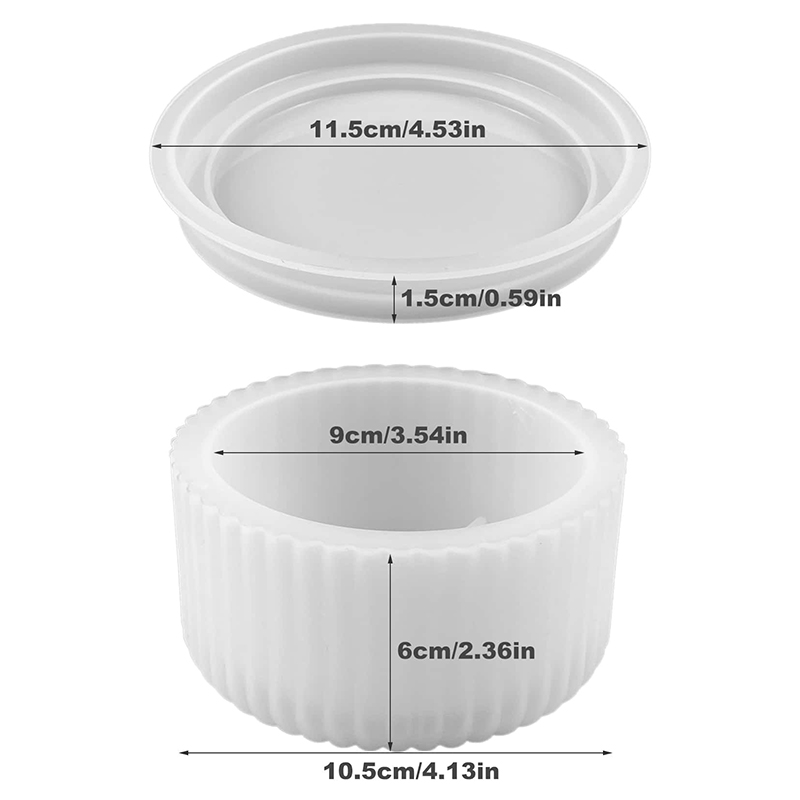 DIYストライプ収納ボックスシリコンモールド 蓋付き 手作り - Candle Supplies Jars のレビューと価格