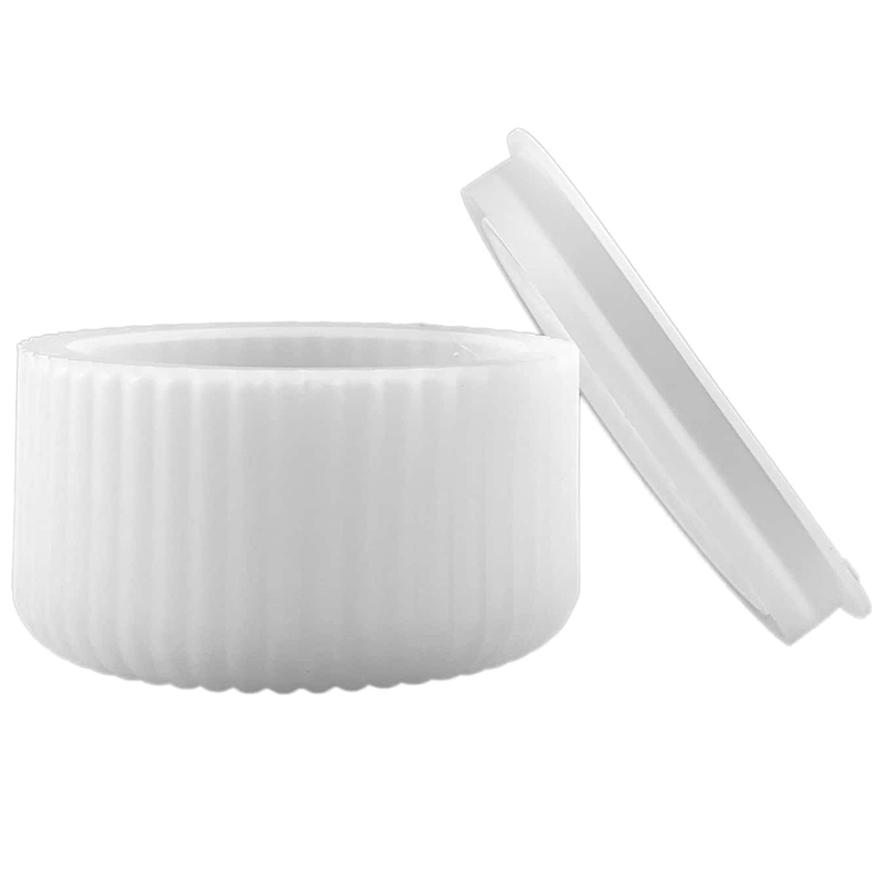 DIYストライプ収納ボックスシリコンモールド 蓋付き 手作り - Candle Supplies Jars のレビューと価格