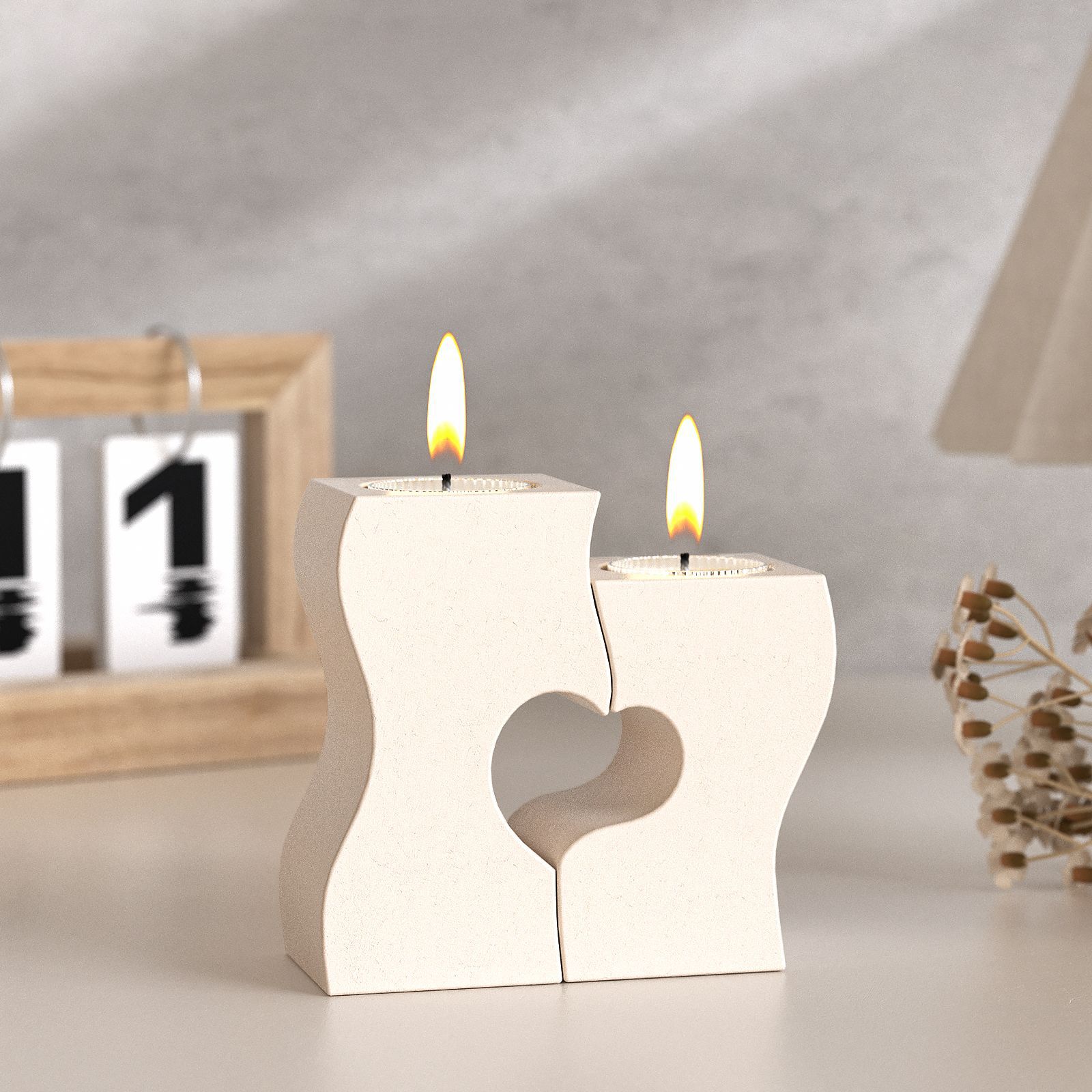 S ハート燭台シリコーン金型 DIY キャンドルホルダー石膏 - Candle Making Supplies Online のレビューと価格