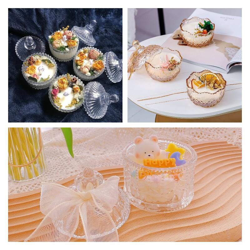 家のためのフランスのガラスのキャンドル,家のための芸術的なキ - Candle Glass Supplies のレビューと価格