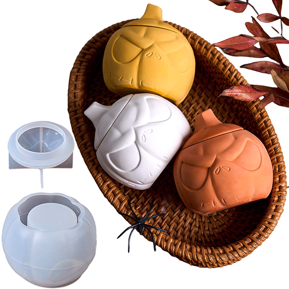 ゴーストフェイスキャンドルジャー用シリコンモールド DIY花 - Candle Supplies Jars のレビューと価格