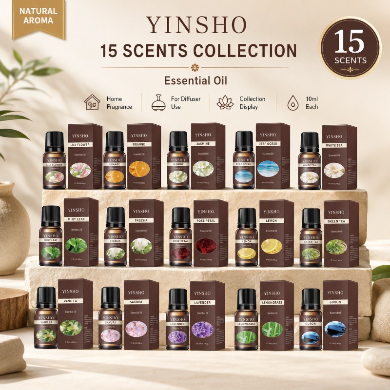フレグランスエッセンシャルオイルセット 15個入り 10ml - Candle Making Supplies Fragrance Oils のレビューと価格