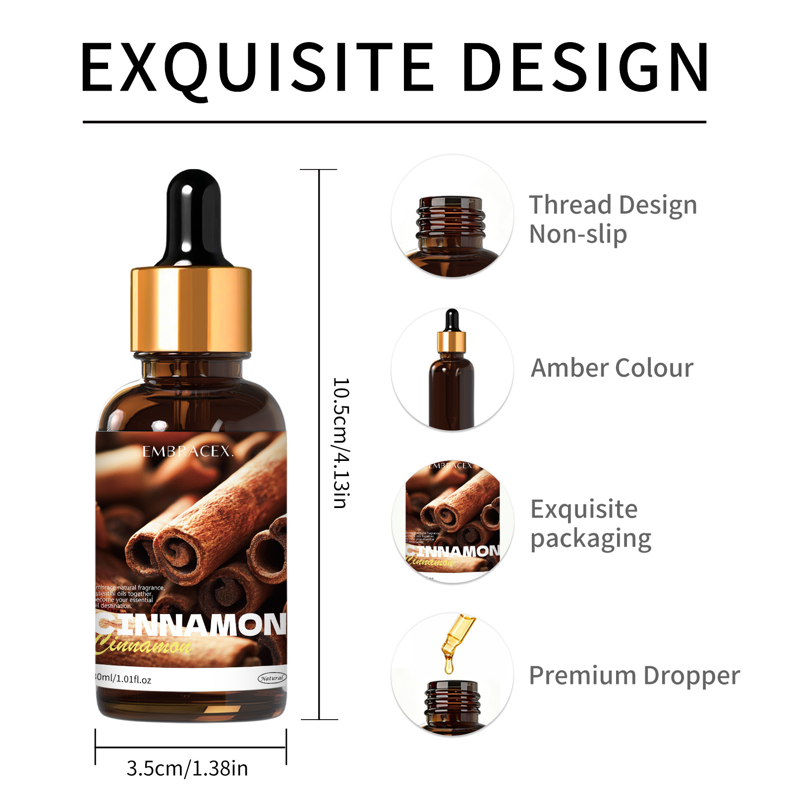 30ml シナモン純植物エッセンシャルオイル 車用アクセサリ - Candle Making Supplies Fragrance Oils のレビューと価格