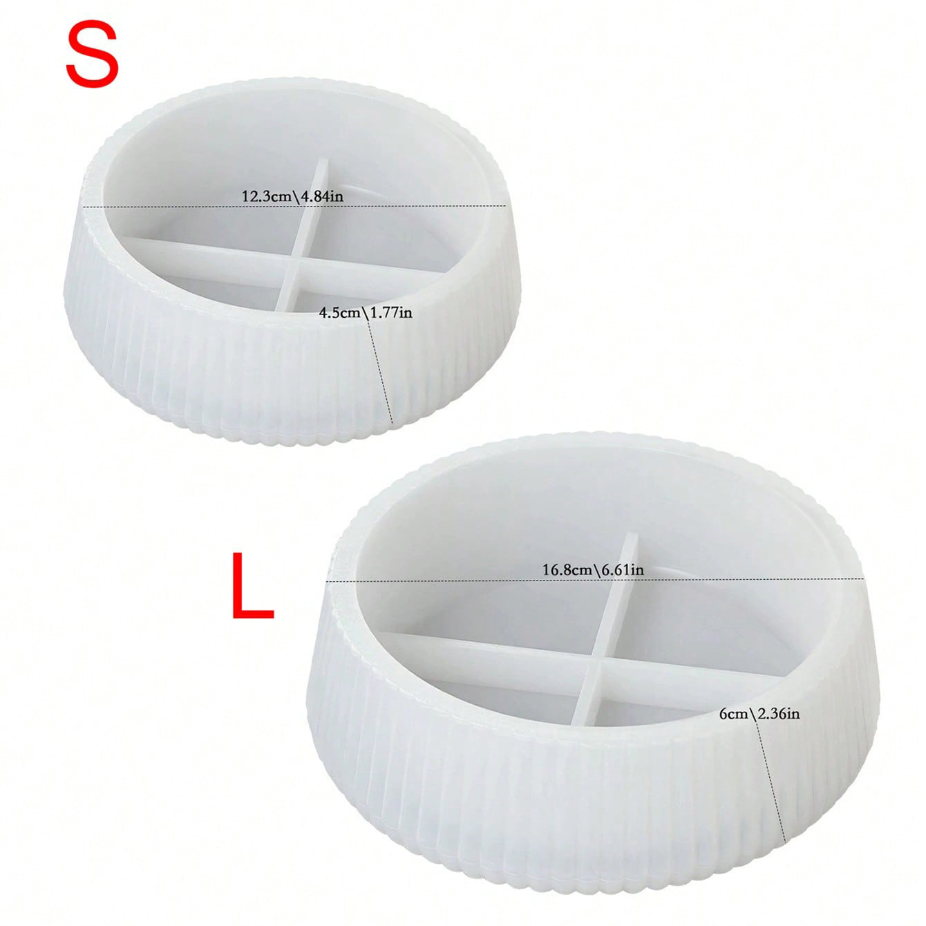 1個特大丸型ストライプ収納ボウルシリコンモールド多用途フラワ - Candle Supplies Jars のレビューと価格